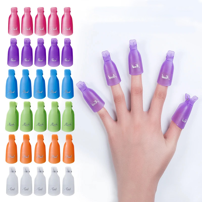 Nail Art Gel Polish - 10 szt./worek Klipsy do manicure, nakładki