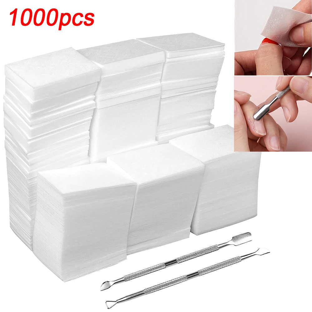 Nail Art Gel Polish - 1000 szt. Bezpyłowych wacików do paznokci,