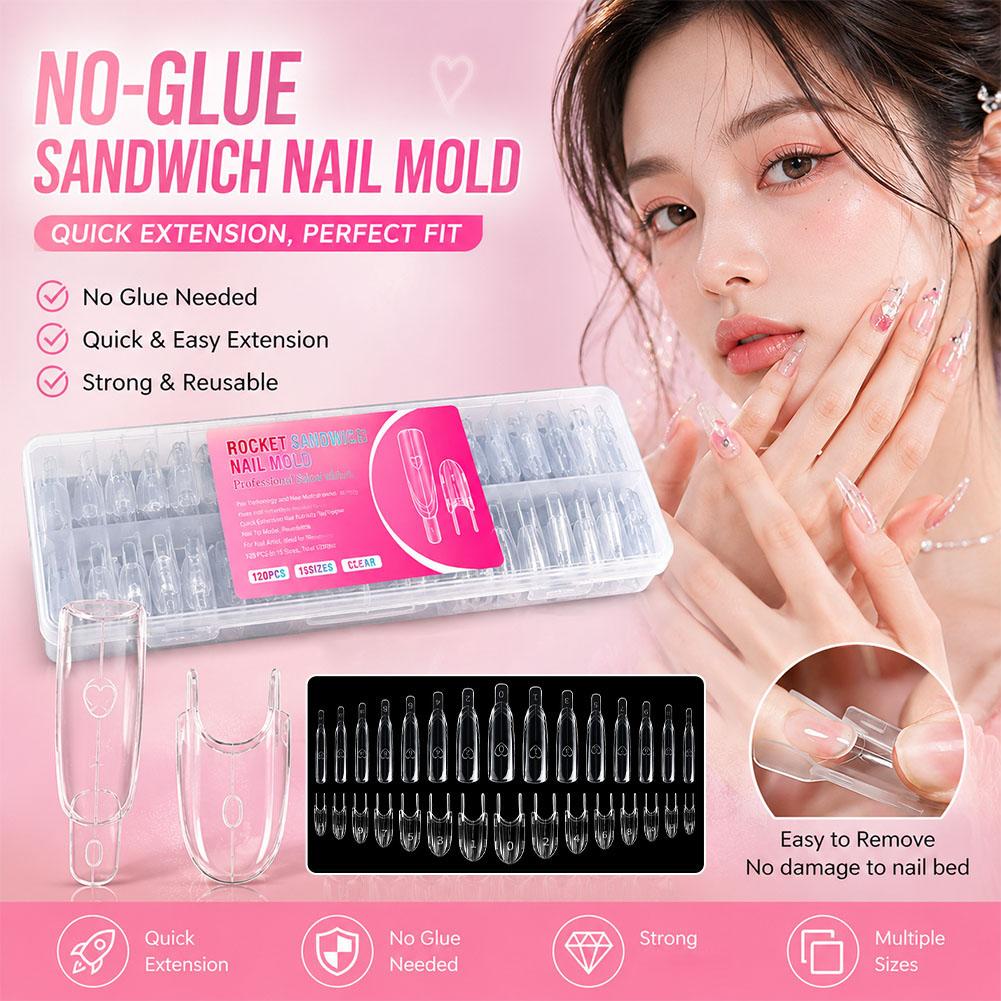 Nail Extension Form - Zestaw 120 szt. szablonów do przedłużania