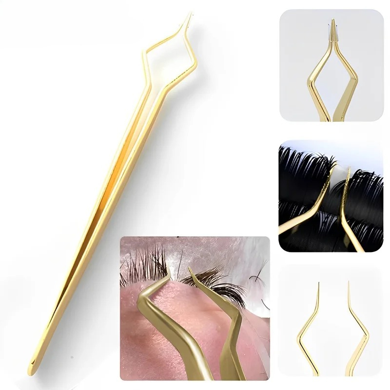 Nail Extension Form - Nowe pęsety do przedłużania rzęs, antypoślizgowe,