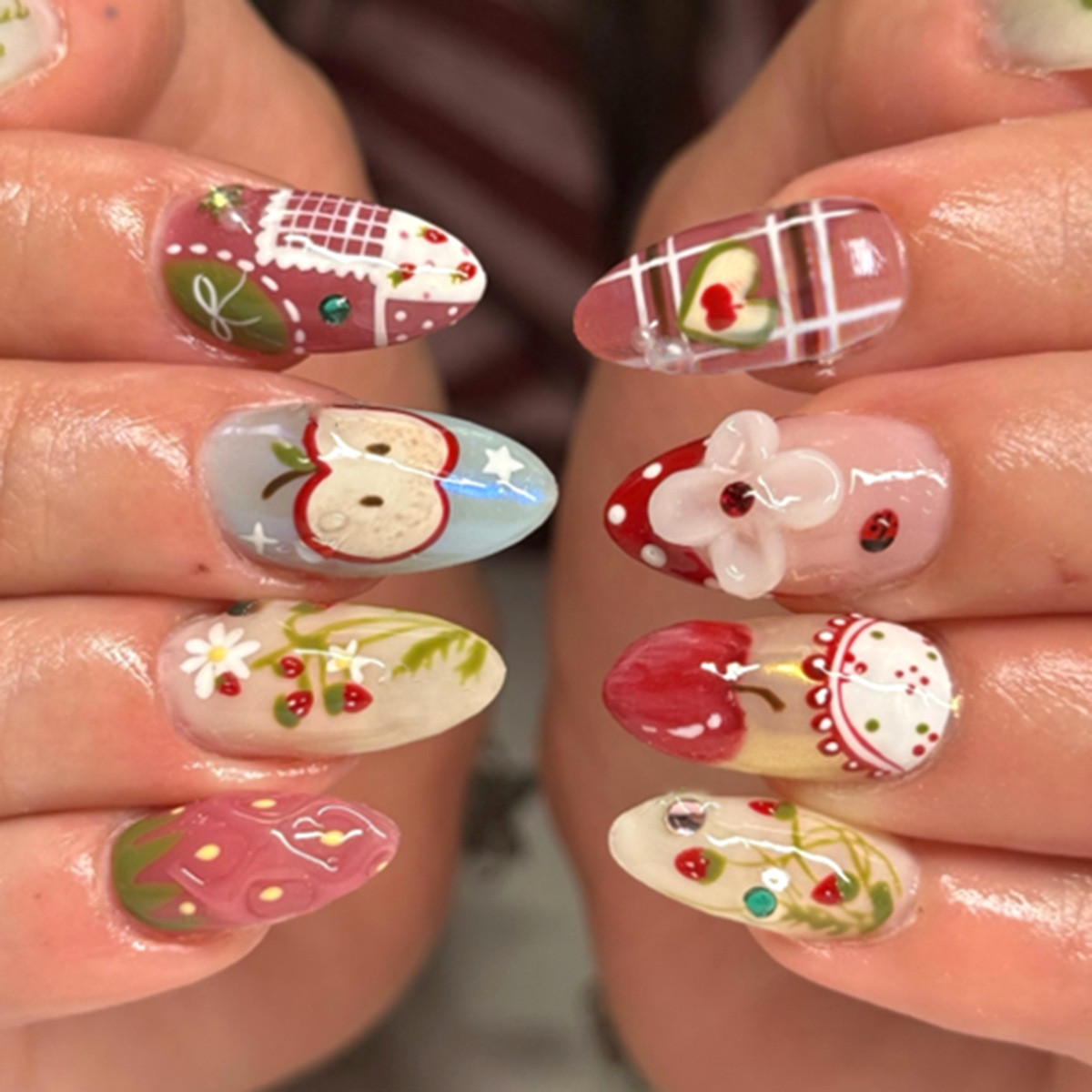 24 szt. Kwiatowe Długie Migdał – Nail Art Full Design recenzja i cena
