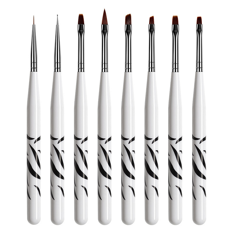 Zestaw 8 pędzli do zdobienia p – Nail Art Zebra Design recenzja i cena
