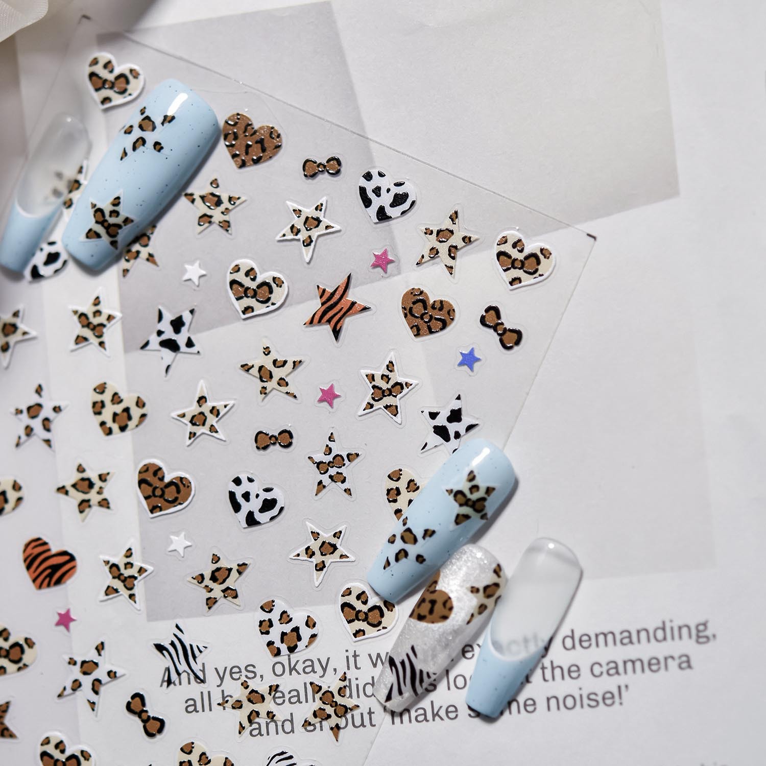 Niebiesko-Różowe Naklejki na P – Nail Art Zebra Design recenzja i cena