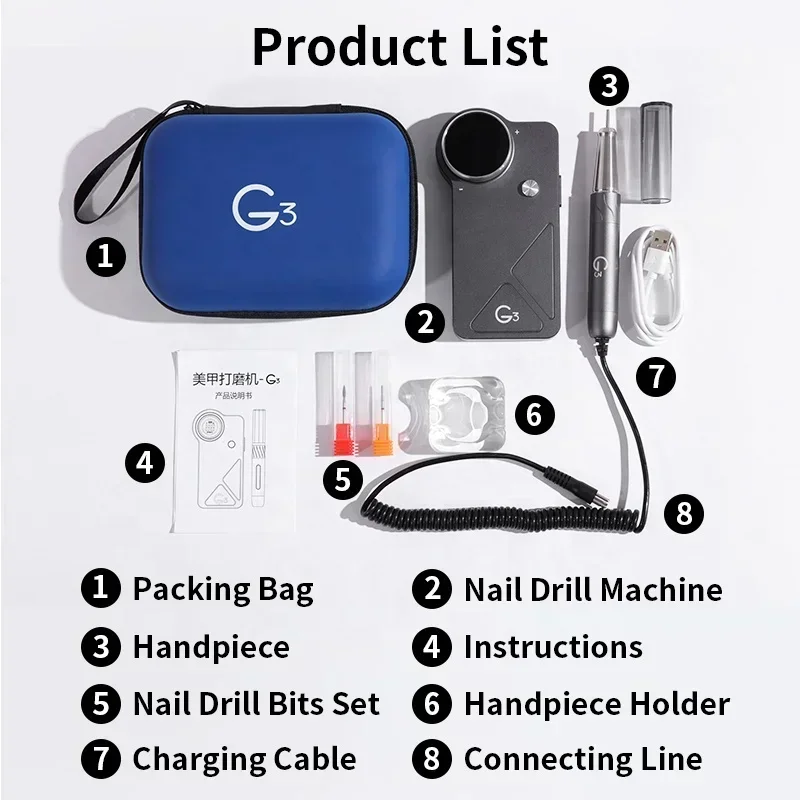 Oxxi UV G3 40000 obr./min Bezs – Nail Drill Machine recenzja i cena